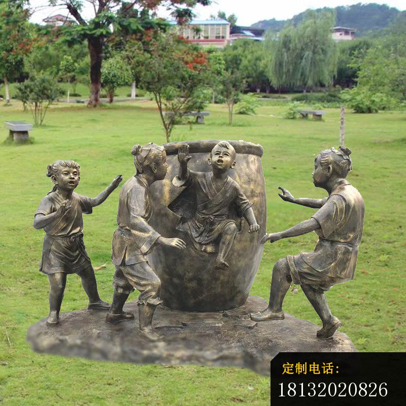 校园司马光砸缸铜雕_800*800