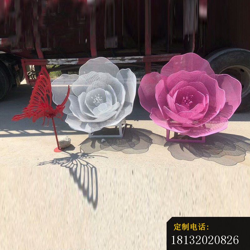 不锈钢编织工艺玫瑰花雕塑 (1)_800*800