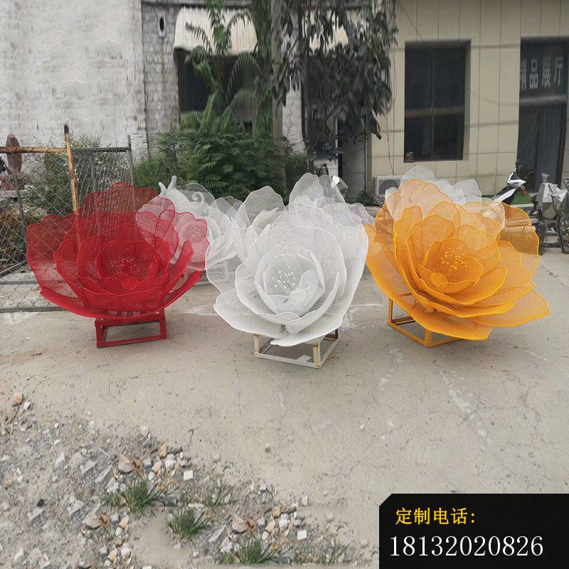 不锈钢编织工艺玫瑰花雕塑 (2)_800*800