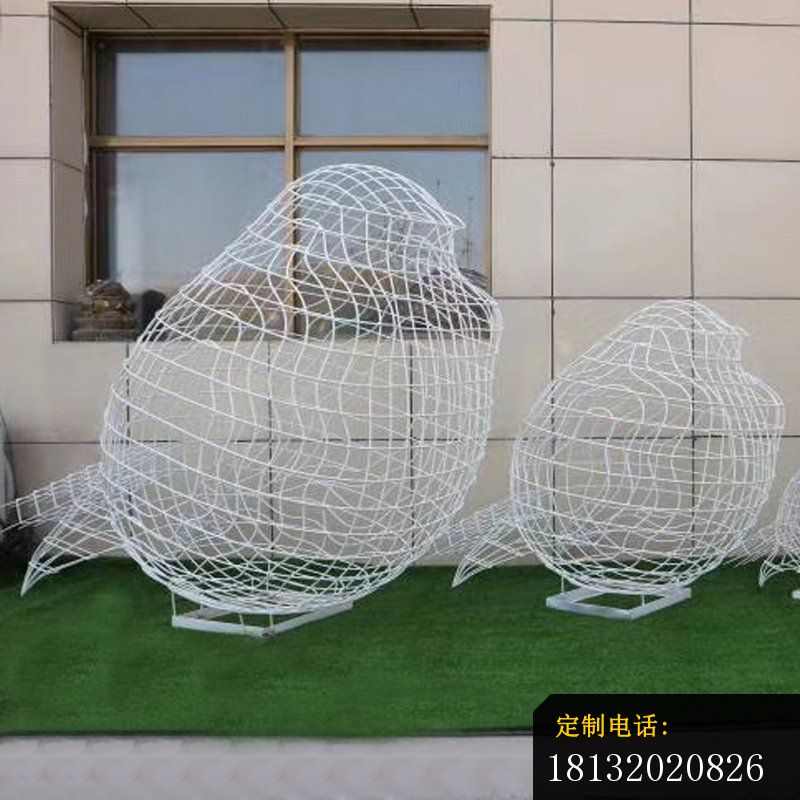 不锈钢编织小鸟雕塑 (2)_800*800
