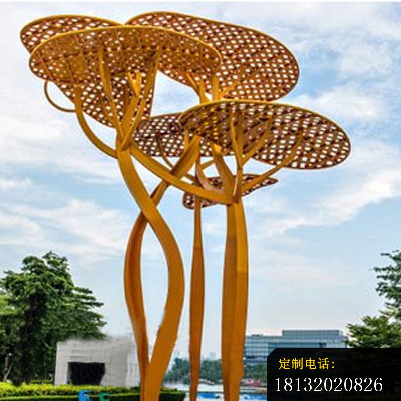 不锈钢大型抽象树雕塑_800*800