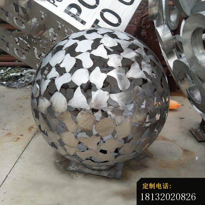 不锈钢灯光效果镂空球雕塑_800*800