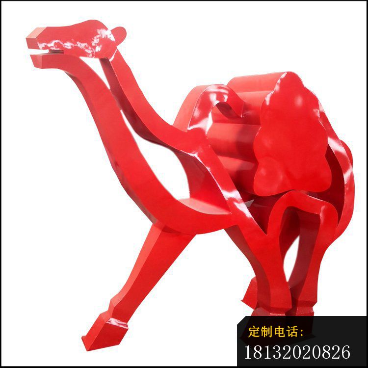 不锈钢剪影抽象骆驼雕塑_750*750