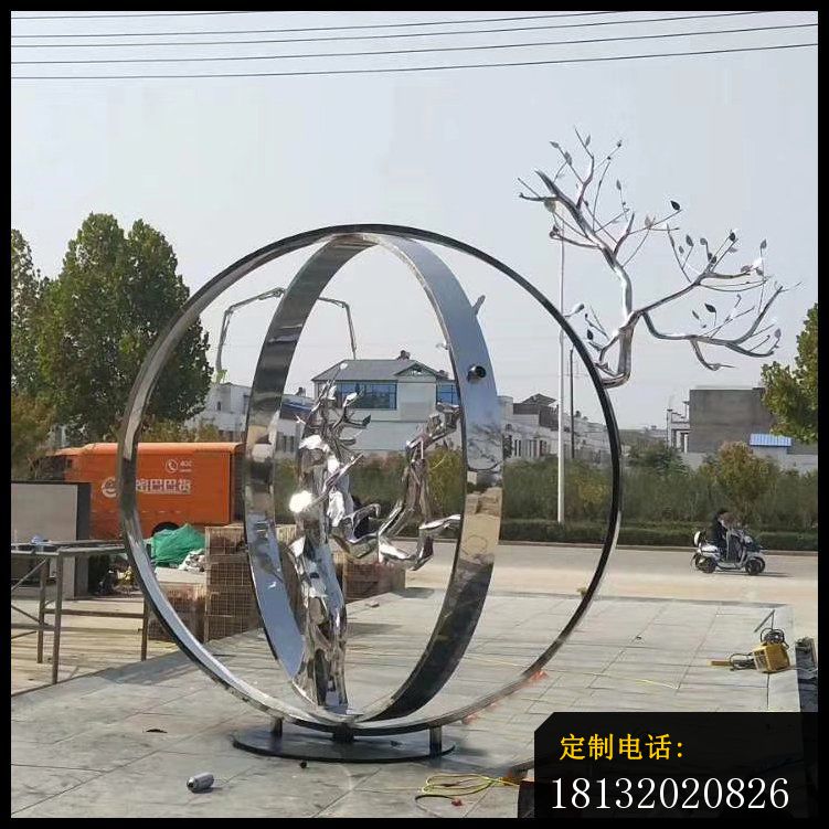 不锈钢圆环树枝雕塑 (2)_751*751
