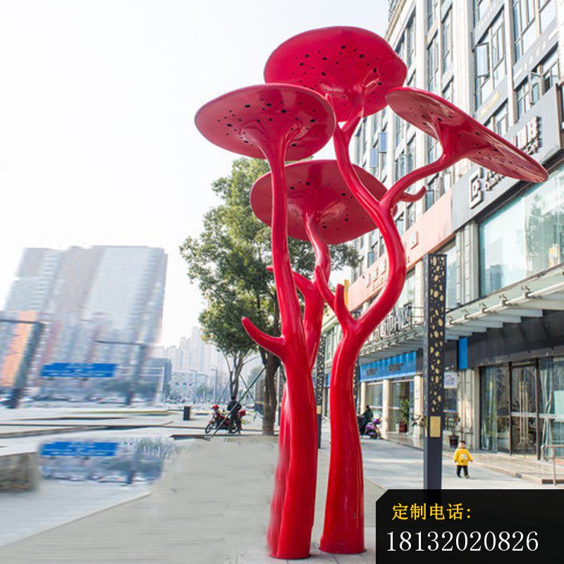 城市不锈钢抽象树雕塑_800*800