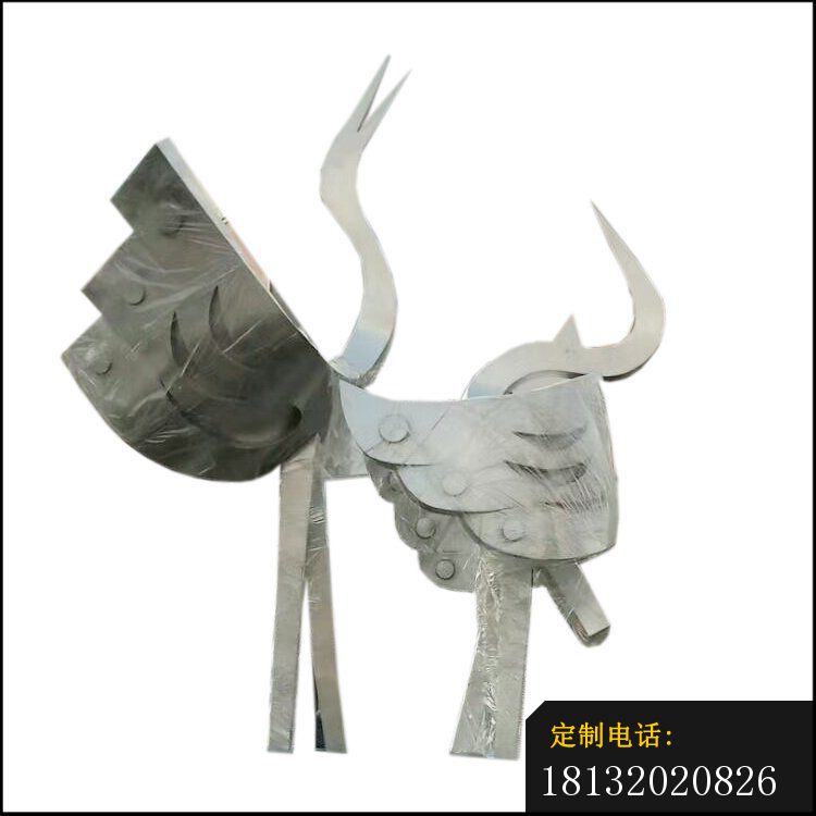 镜面不锈钢大型抽象仙鹤雕塑_750*750