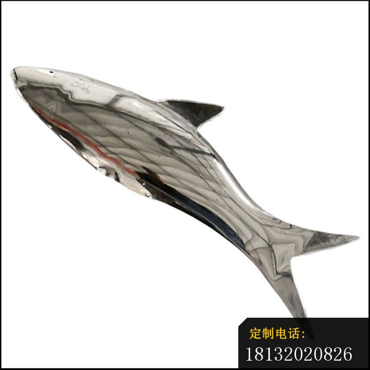 镜面不锈钢跳跃海豚雕塑_750*750