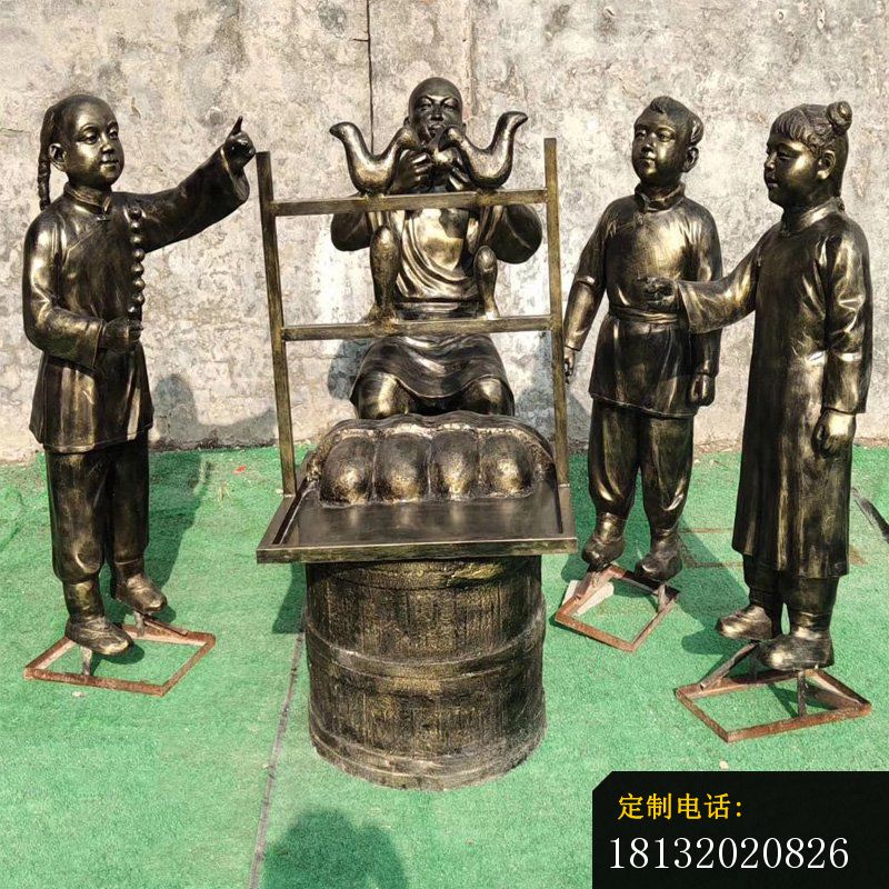 吹糖人民俗人物铜雕 (2)_800*800