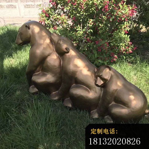 公园动物铜雕熊 (3)_624*624