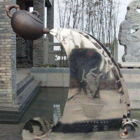 茶艺茶壶雕塑