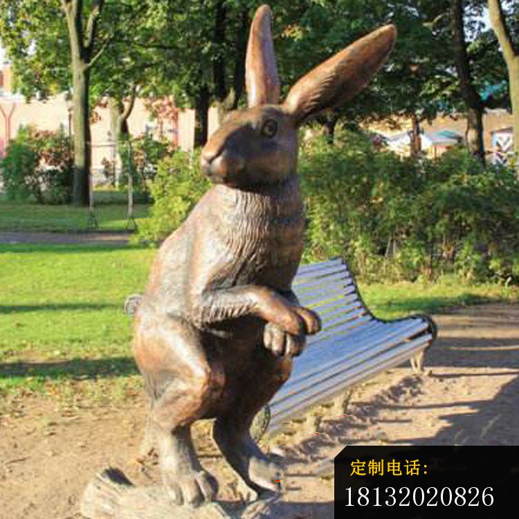公园兔子铜雕_750*750
