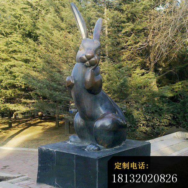 公园兔子铜雕 (2)_624*624