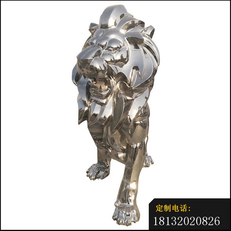 镜面不锈钢狮子雕塑_750*750