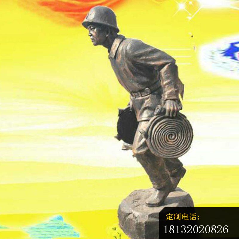 灭火救人的消防员铜雕 (2)_800*800