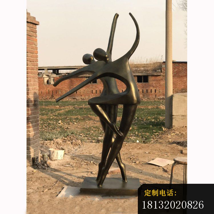 铜雕抽象人物跳舞雕塑 (1)_750*750