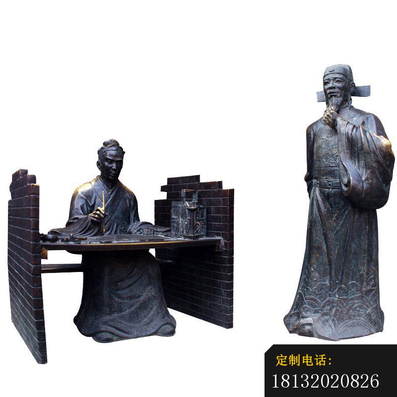 古代科举考试人物铜雕_800*800