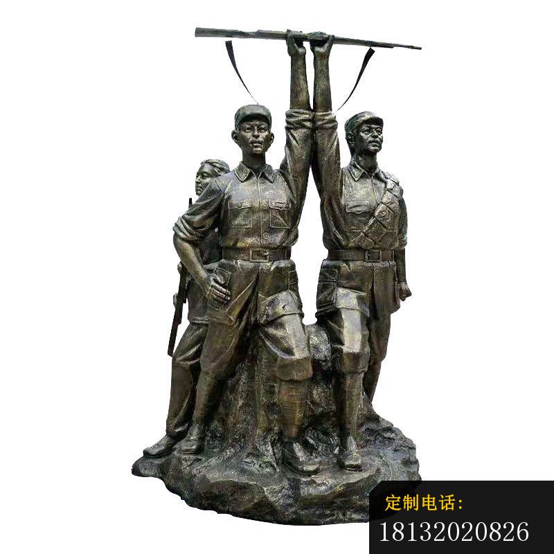 举枪的八路军铜雕_800*800