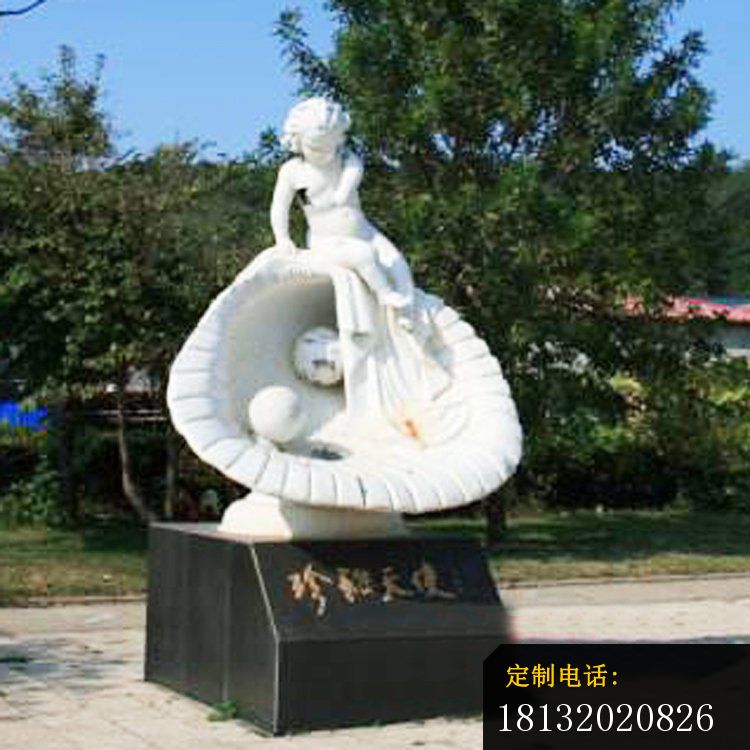 汉白玉珍珠天使雕塑_750*750