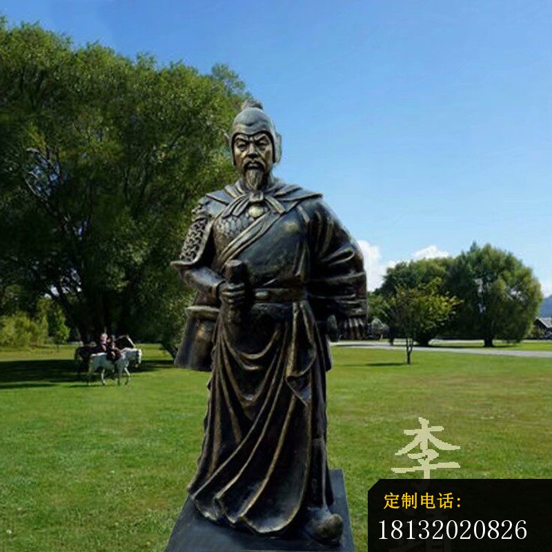 古代名将李靖铜雕像_800*800