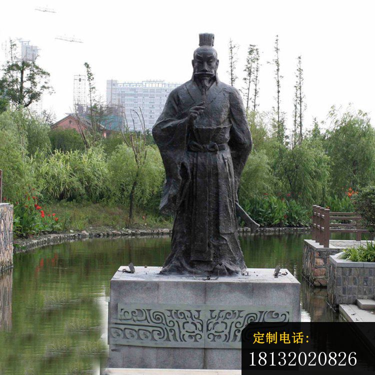 古代军事家伍子胥铜雕像_750*750