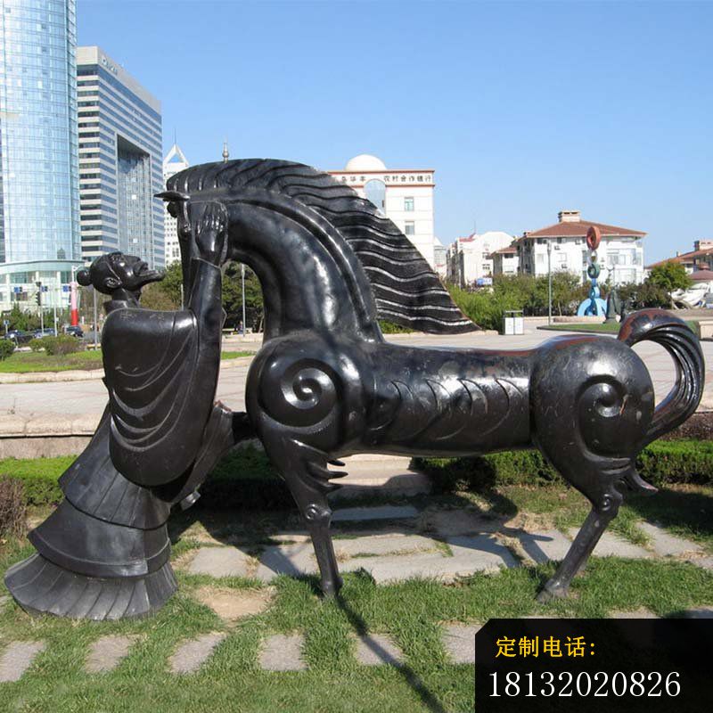 古代名人伯乐相马铜雕_800*800