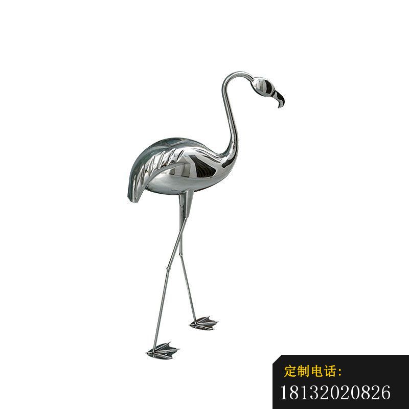 不锈钢抽象火烈鸟雕塑 (2)_800*800