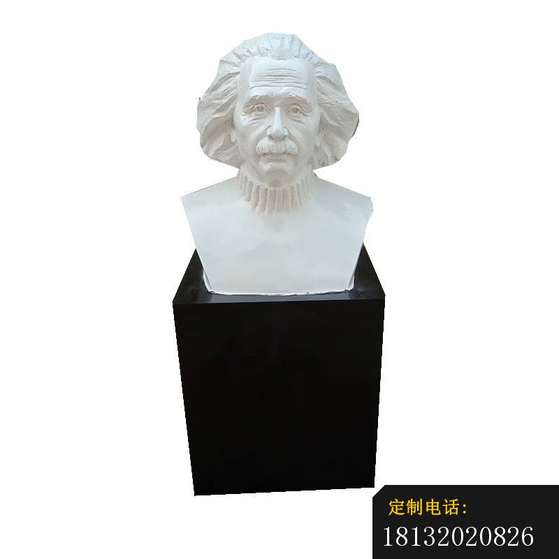 汉白玉爱因斯坦名人胸像雕塑_800*800