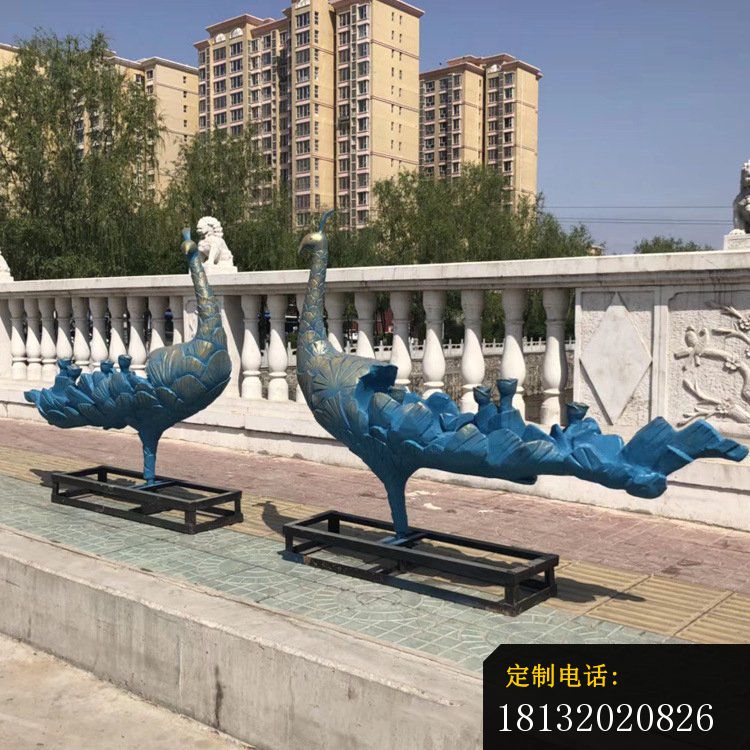 公园青铜孔雀雕塑 (3)_750*750