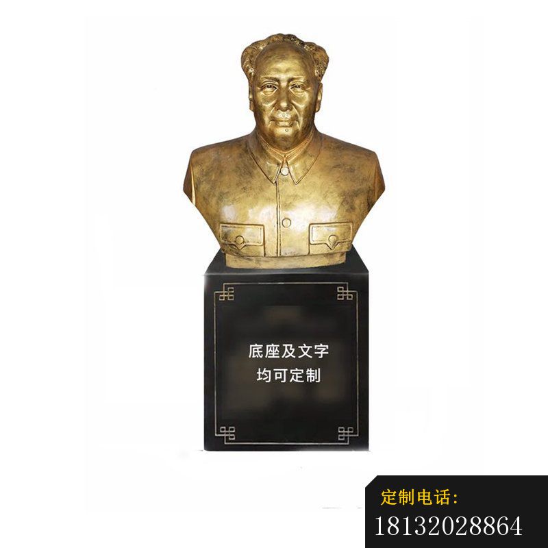 革命家毛泽东胸像铜雕_800*800