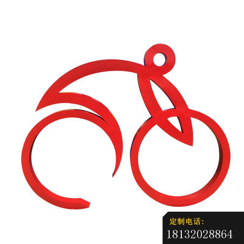 不锈钢抽象骑单车人物雕塑_800*800