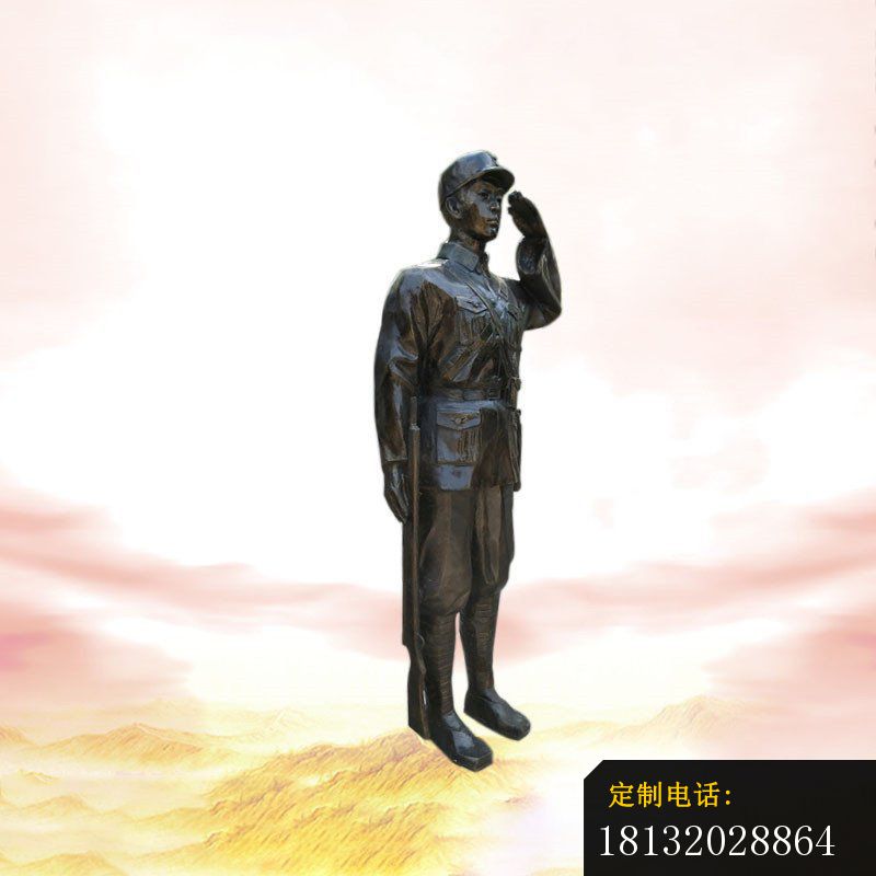 行军礼红军战士铜雕_800*800