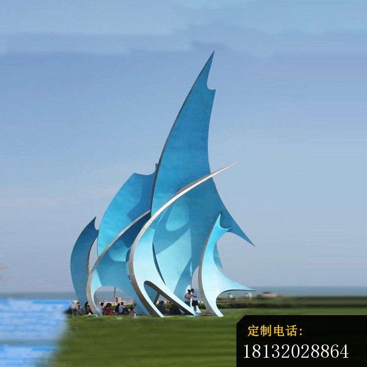 大型不锈钢抽象扬帆雕塑_750*750