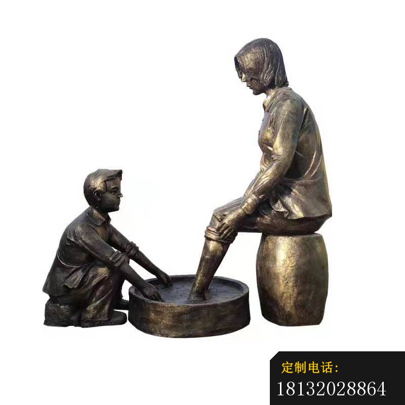 给妈妈洗脚孝道铜雕_800*800