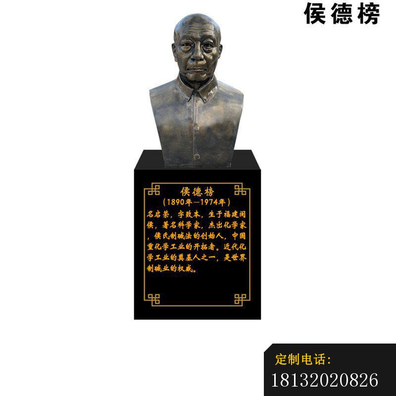 著名科学家侯德榜胸像铜雕_800*800