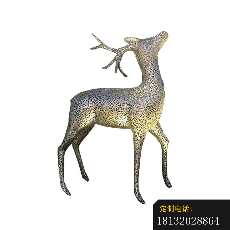 庭院不锈钢镂空鹿雕塑 (1)_800*800