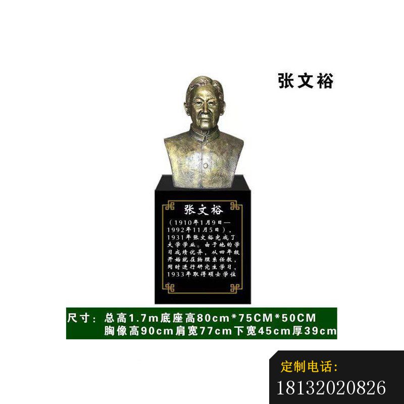 张文裕胸像铜雕_800*800