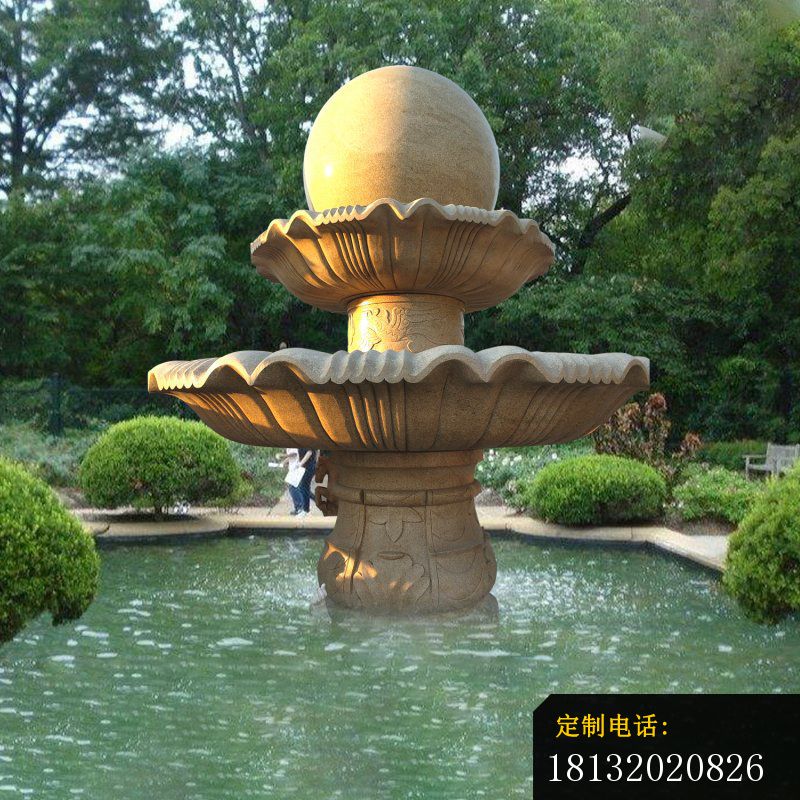 黄锈石风水球喷泉雕塑_800*800