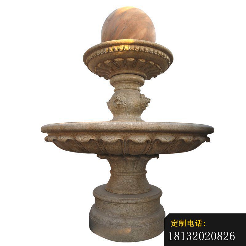 黄锈石风水球喷泉雕塑 (3)_800*800