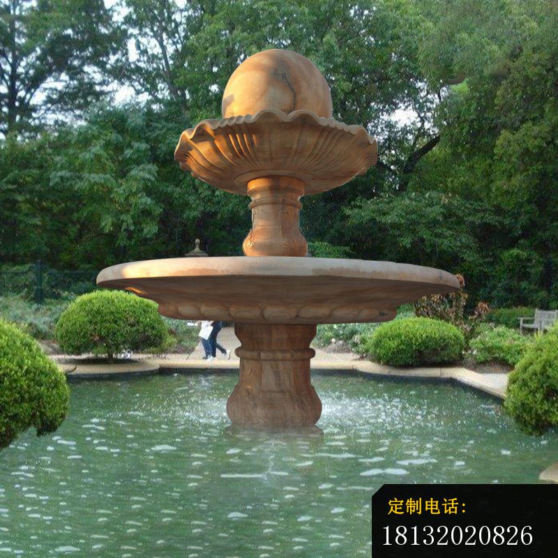 黄锈石风水球喷泉雕塑 (1)_800*800