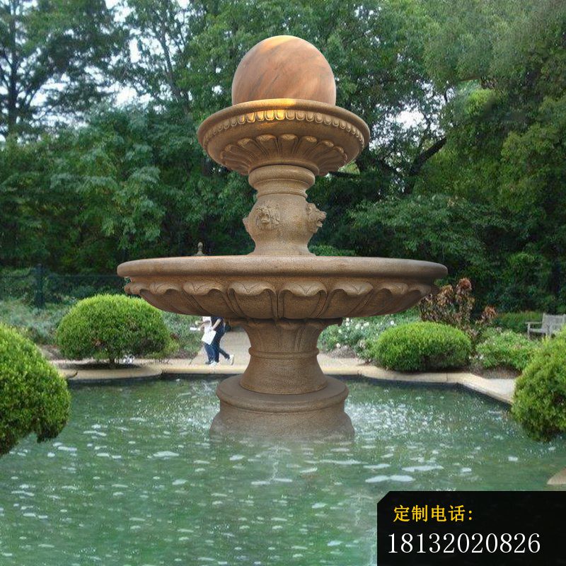 黄锈石风水球喷泉雕塑 (2)_800*800