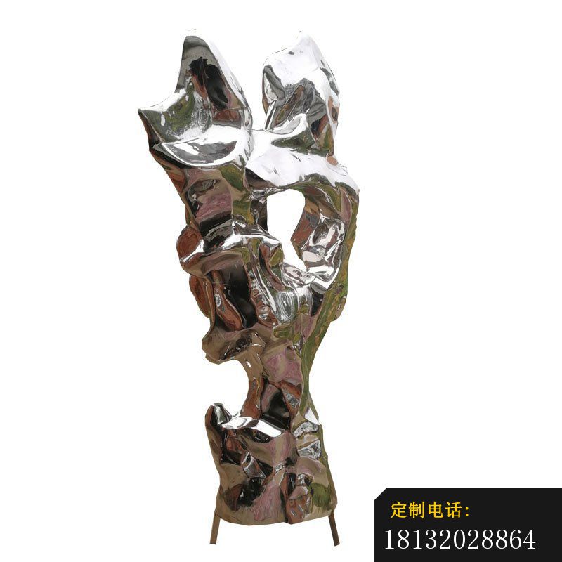 不锈钢抽象太湖石雕塑 (2)_800*800