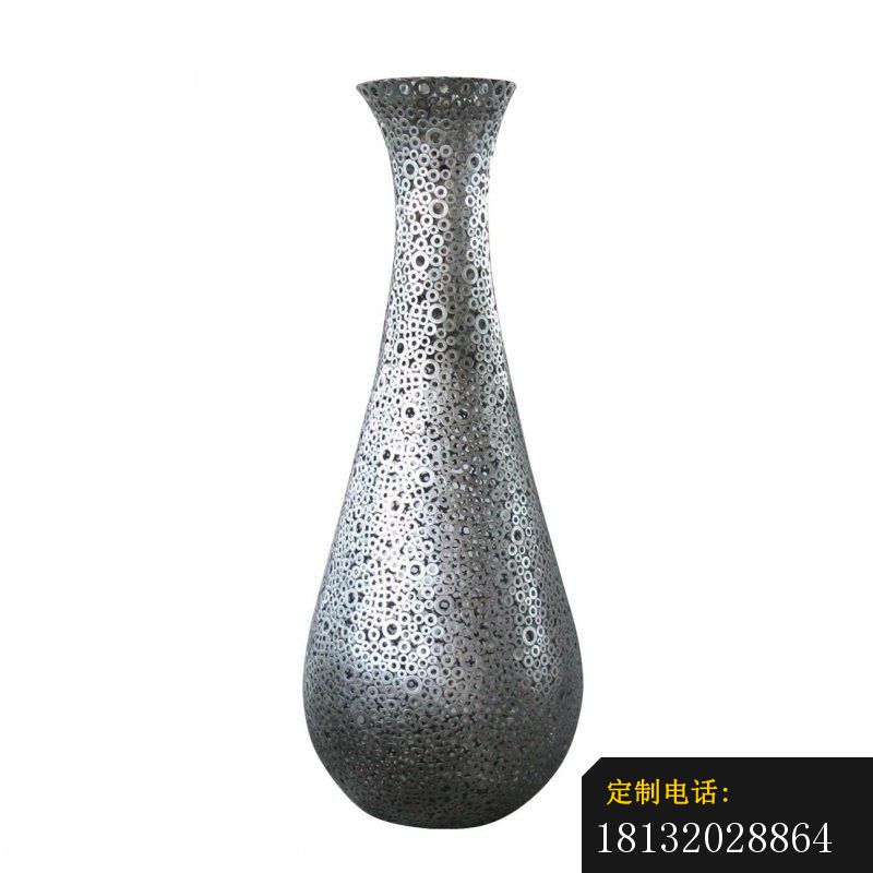 不锈钢镂空花瓶雕塑_800*800