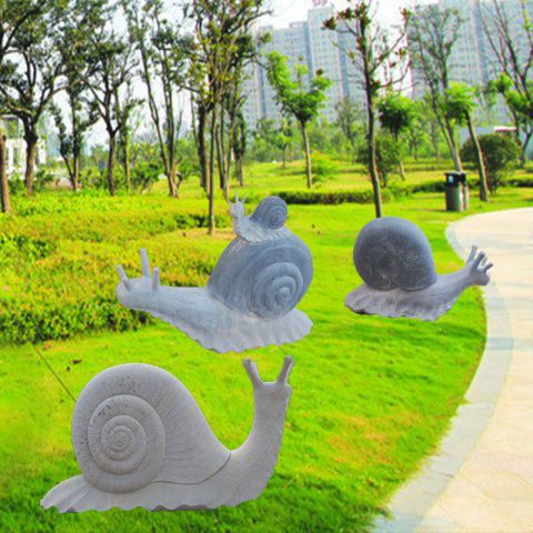公园动物青石蜗牛石雕