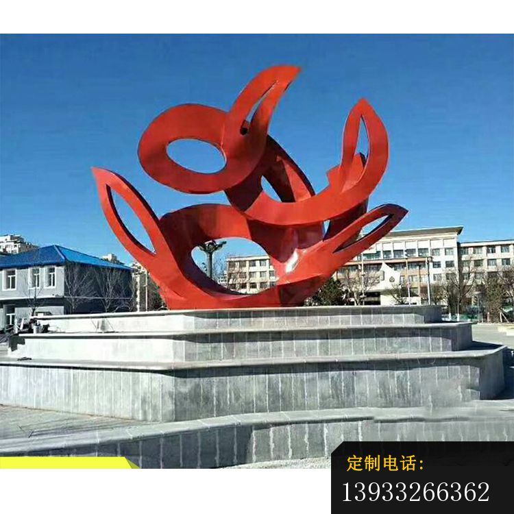 城市不锈钢抽象雕塑_750*750