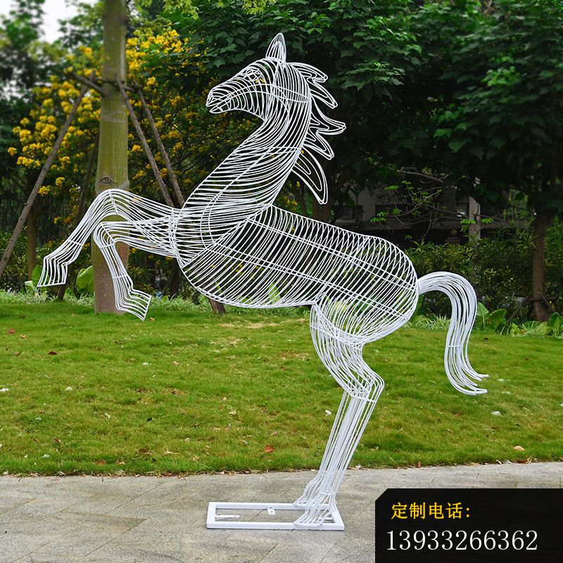 不锈钢拉丝景观马雕塑 (1)_800*800