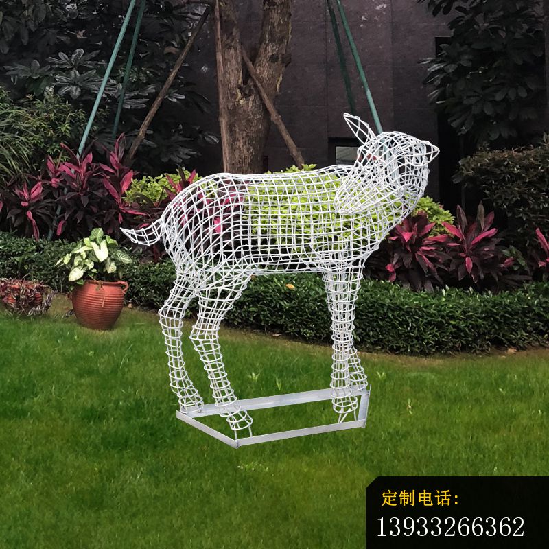 不锈钢网格抽象雕塑 (5)_800*800