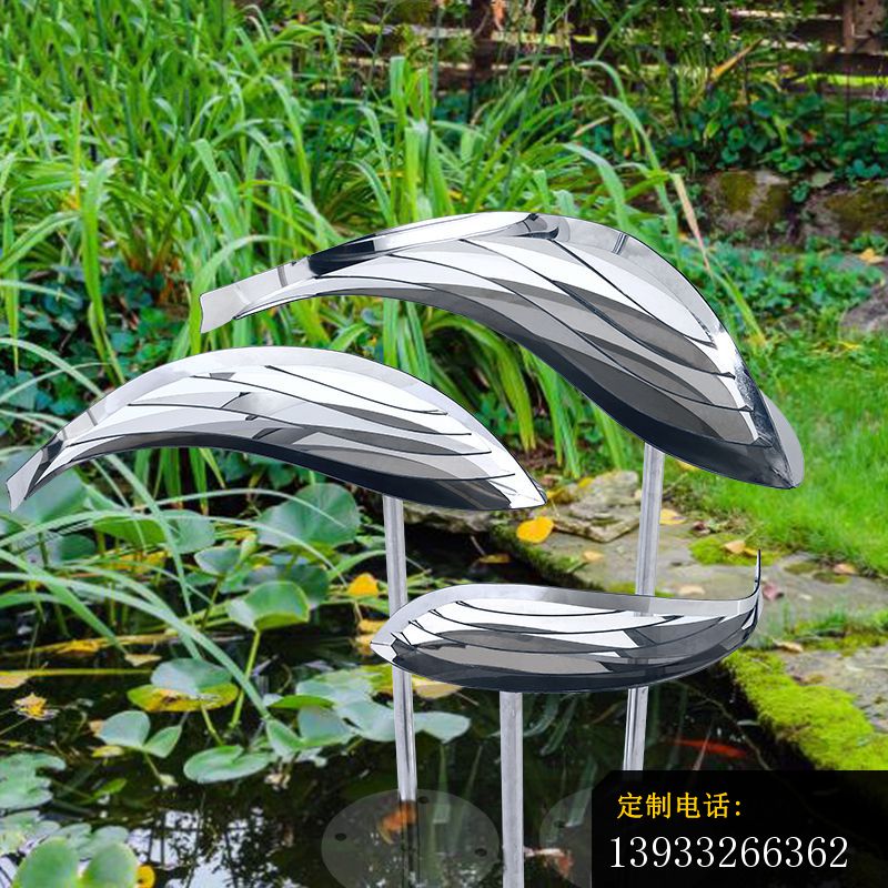 不锈钢电镀景观鱼群雕塑 (6)_800*800