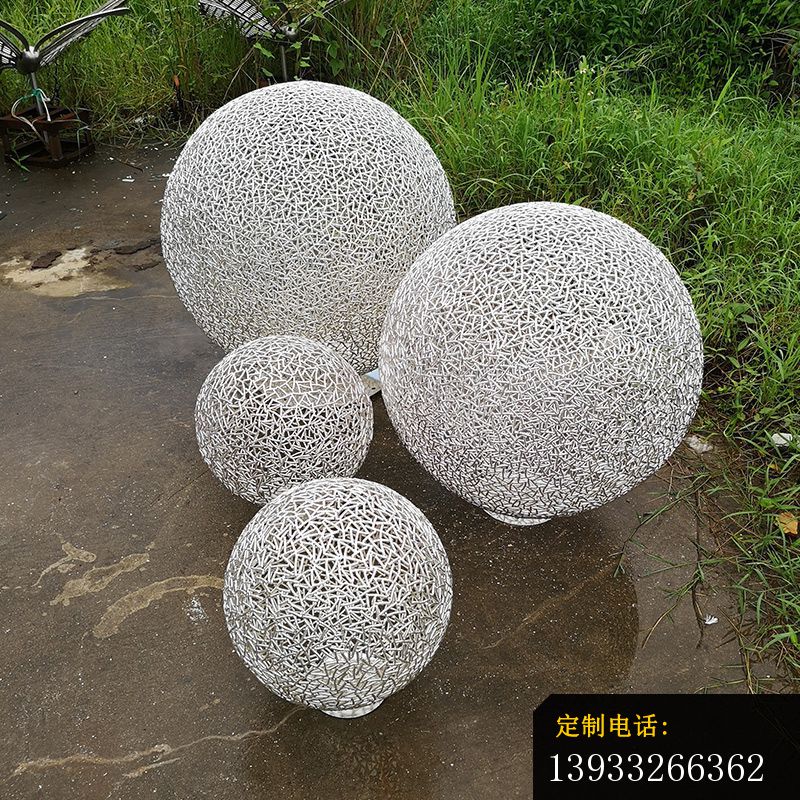 不锈钢织网景观球雕塑_800*800