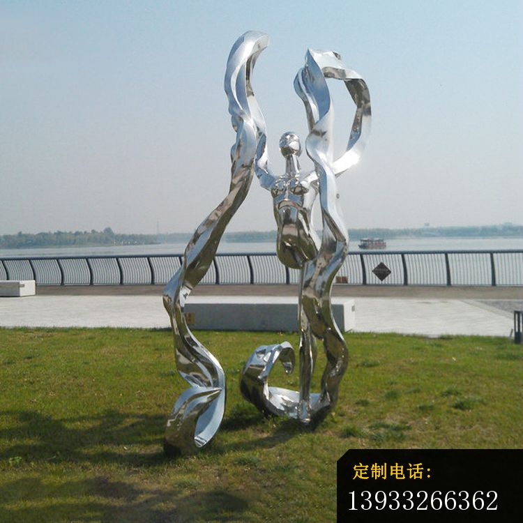 不锈钢抽象运动雕塑_750*750