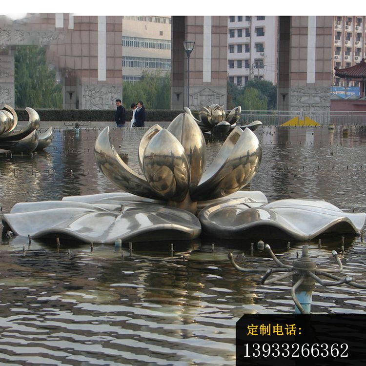 不锈钢水景荷花雕塑_750*750